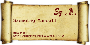 Szemethy Marcell névjegykártya